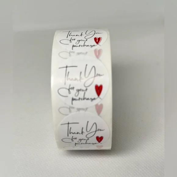 thank you for your purchase stickers | shipping supplies​ for business 1" - Picture 7 of 8